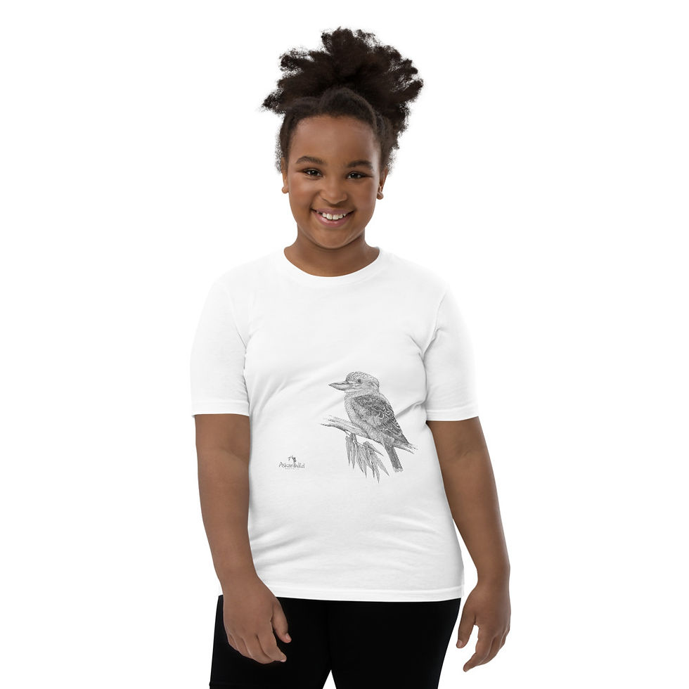 Thumbnail: Askari Wild Youth T-Shirt - Aussie Sketch Series Kookaburra Design