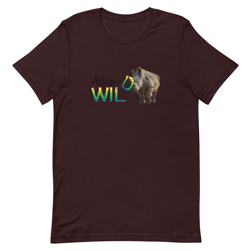 Thumbnail: Askari Wild Unisex Cotton T-Shirt - Horny Rhino Design