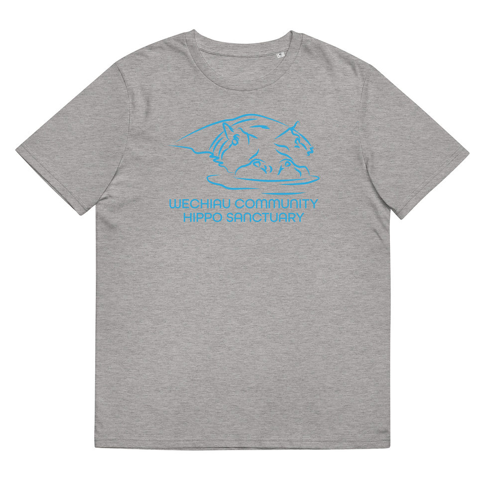 Thumbnail: Wechiau Hippo Unisex Organic Cotton T-Shirt - Sketch Design