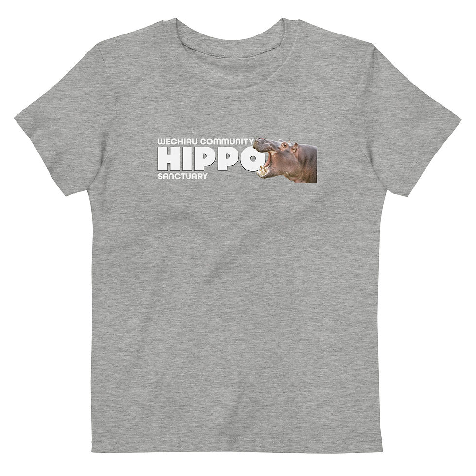 Thumbnail: Wechiau Hippo Organic Cotton Kids T-Shirt - Hippo Head Design