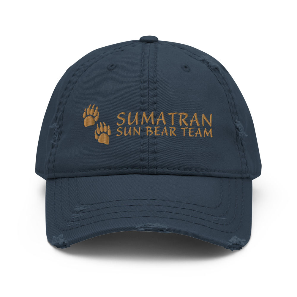 Sumatran Sun Bear Team Distressed Cap - Bear Paw Design