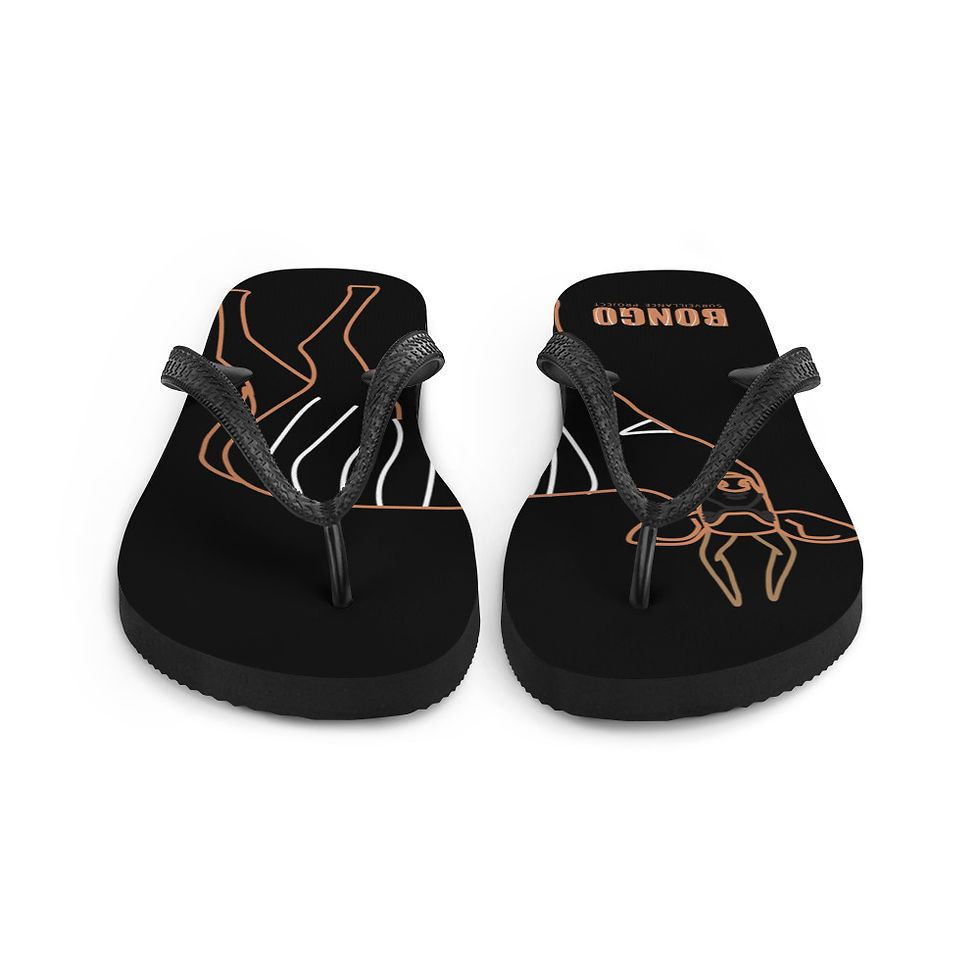 Thumbnail: Bongo Project Flip Flops - Large Bongo Design