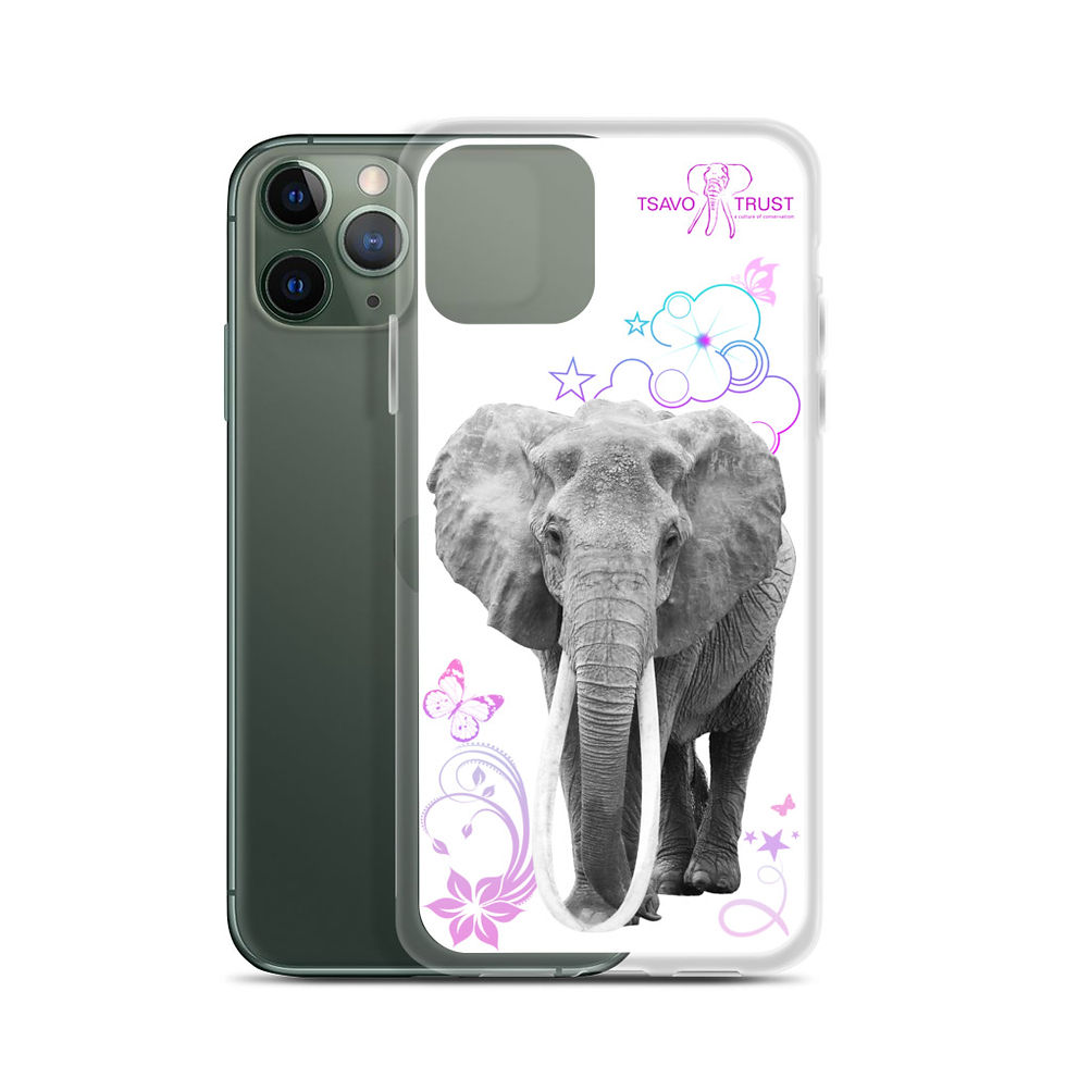 Thumbnail: Tsavo Trust iPhone Case - Female Tusker F_DI1 Design