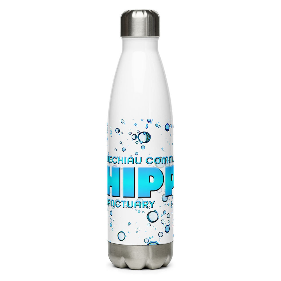 Thumbnail: Wechiau Hippo Stainless Steel Water Bottle - Bubbles Design