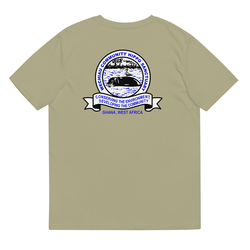 Thumbnail: Wechiau Hippo Unisex Organic Cotton T-Shirt - Logo on Back Design