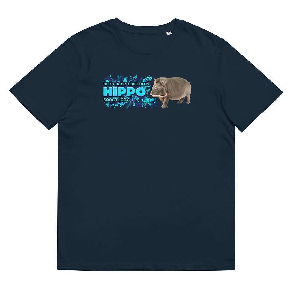 Thumbnail: Wechiau Hippo Unisex Organic Cotton T-Shirt - Hippo Splash Design