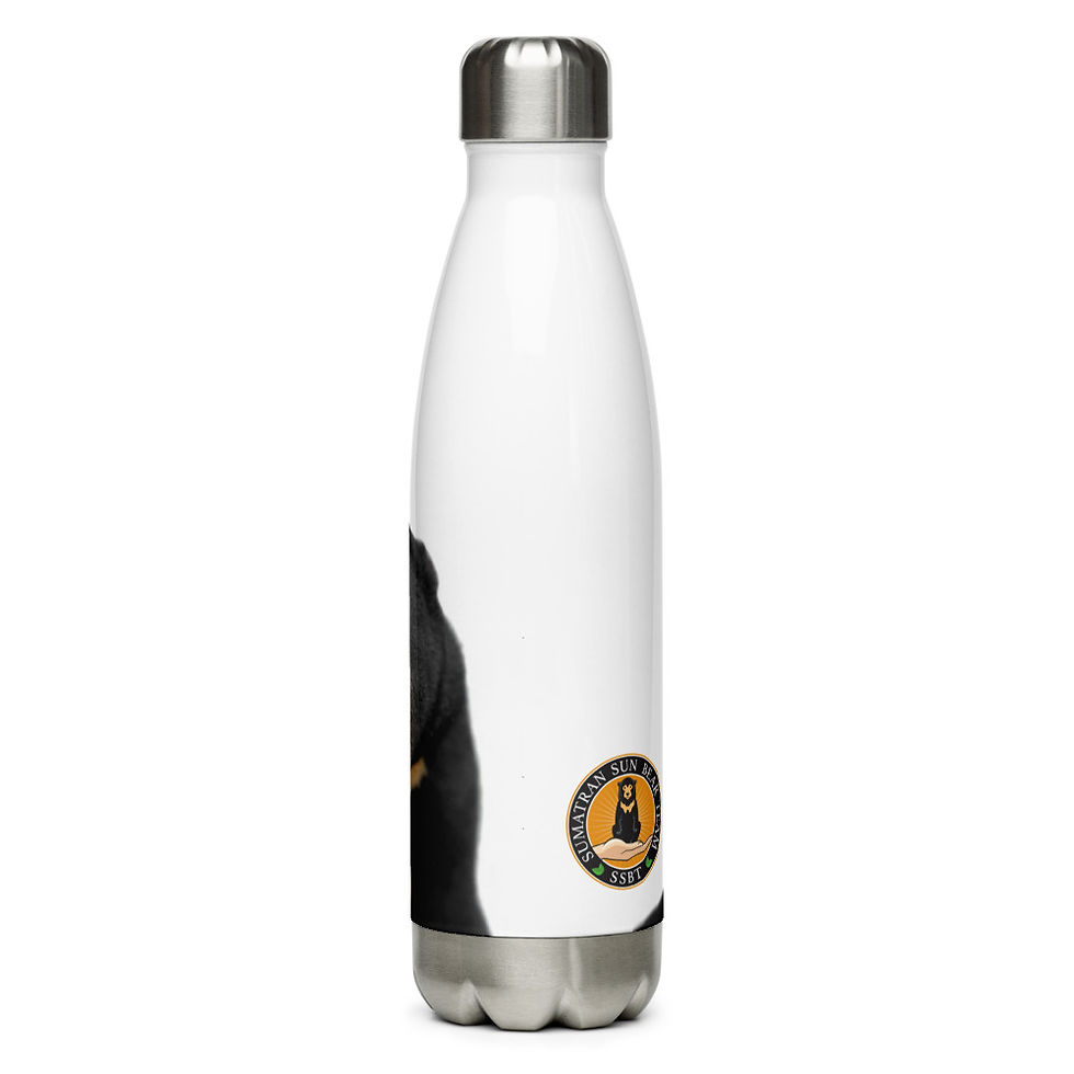 Thumbnail: Sumatran Sun Bear Team Stainless Steel Water Bottle - Close Up Design