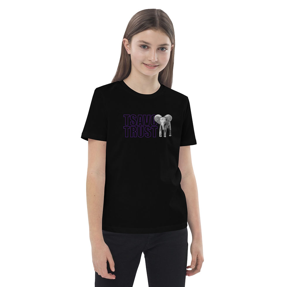 Thumbnail: Tsavo Trust Organic Cotton Kids T-Shirt - Calf Design