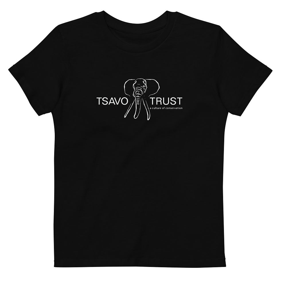 Thumbnail: Tsavo Trust Organic Cotton Kids T-Shirt - White Logo