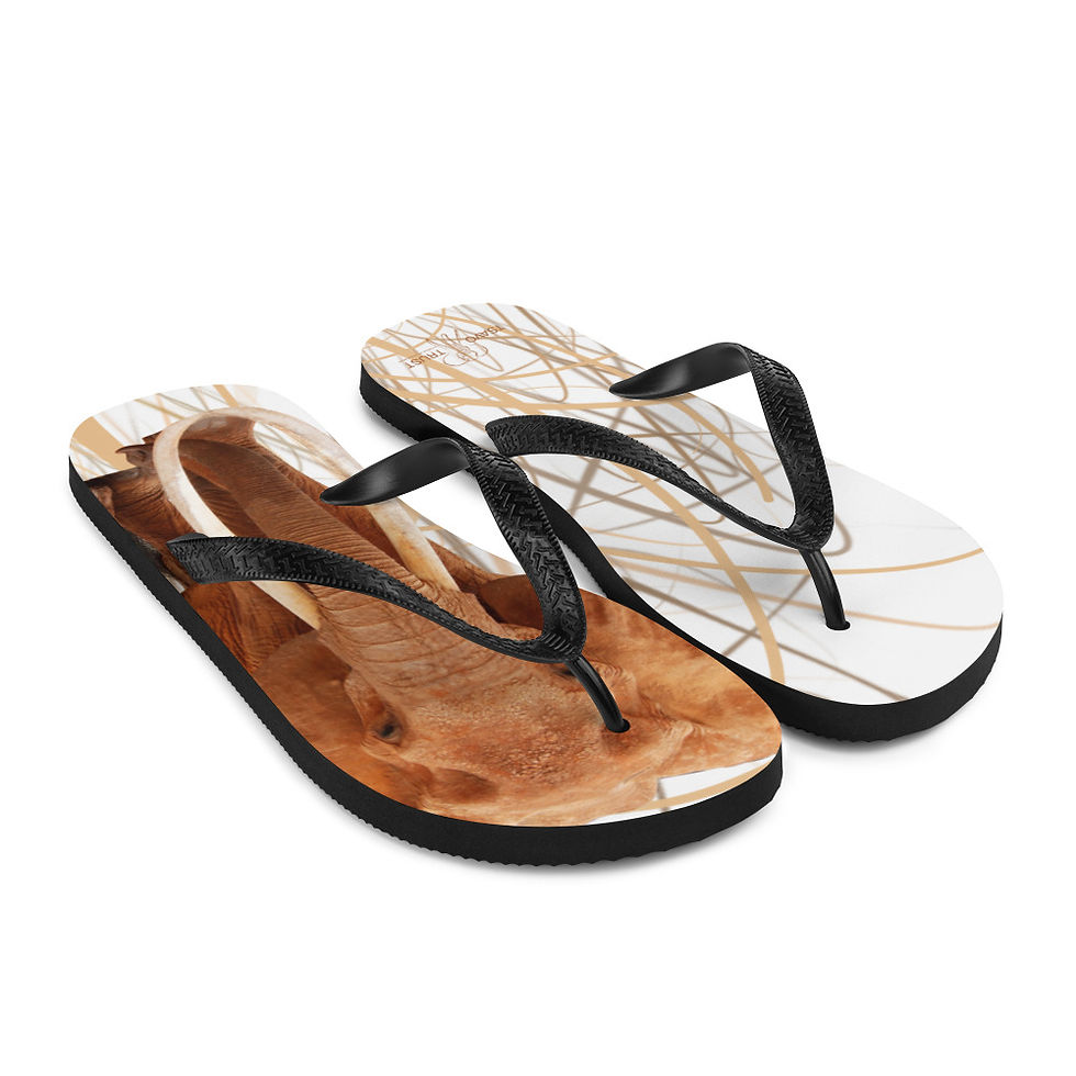 Thumbnail: Tsavo Trust Flip Flops - Female Tusker F_DI-1 Design