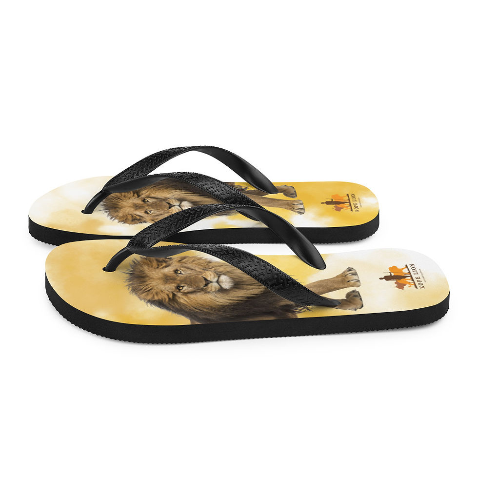 Thumbnail: Kope Lion Flip Flops - Side On Lion Design
