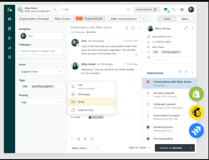 customer engagement software zendesk