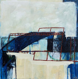 blue and black squares with white background 