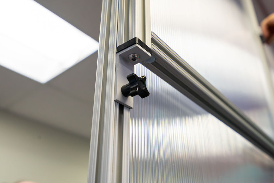 Construction, demolition and renovation work is, by nature, messy and accident prone.
When done in critical work environments, effective isolation of dust, debris, airborne aerosols, particles and contaminants is essential.
Even a minor containment breach can have massive consequences with expensive equipment and machinery, lost production and ruined product.
Proflex is the manufacturer of the world's most adaptable, protective Barrier System for effective workspace isolation and dust containment. It is your insurance policy against costly contamination issues other systems simply cannot duplicate.
Use the Proflex Barrier System for ICRA containment or whenever maintaining the environmental integrity of your workplace is essential.