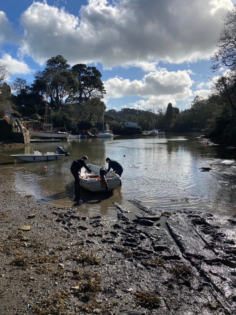 an orkney spinner 13 in mud at the top of port navas creek