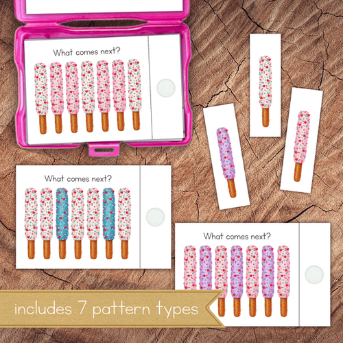 Valentine Pretzel Pattern Task Cards | Little Spark Company