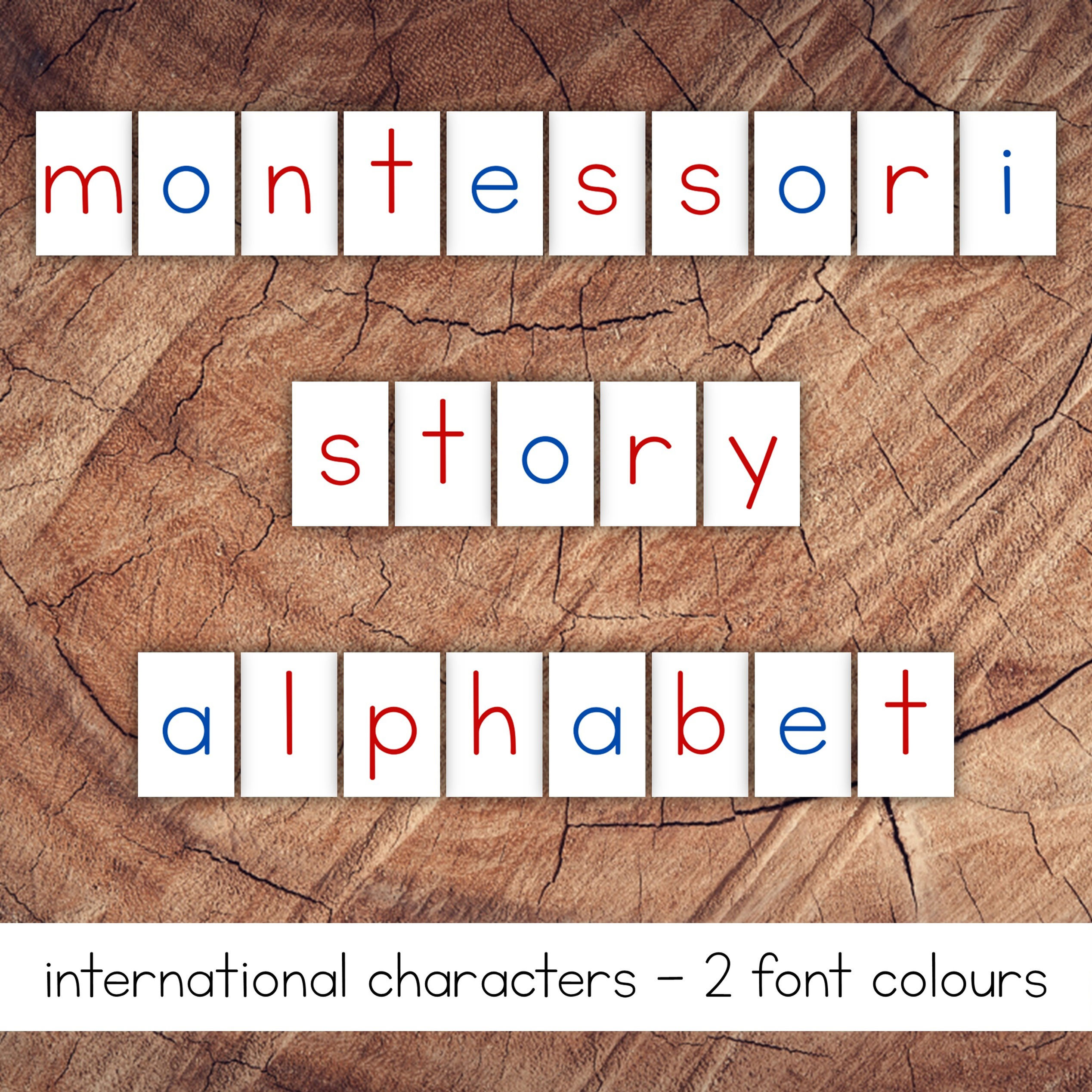 Montessori Story Alphabet, Manuscript Print