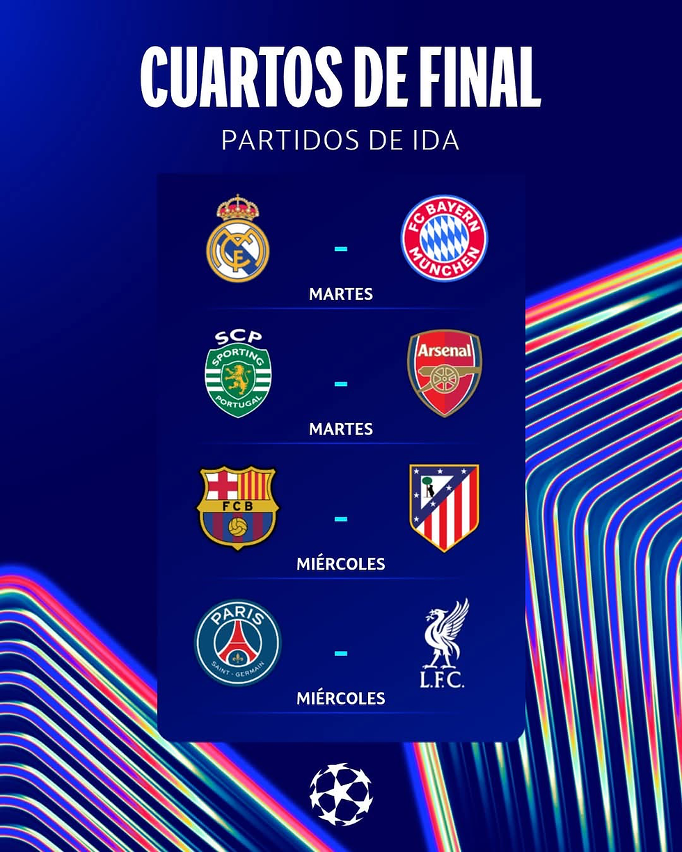 Inician las emociones por los cuartos de final de la Champions League