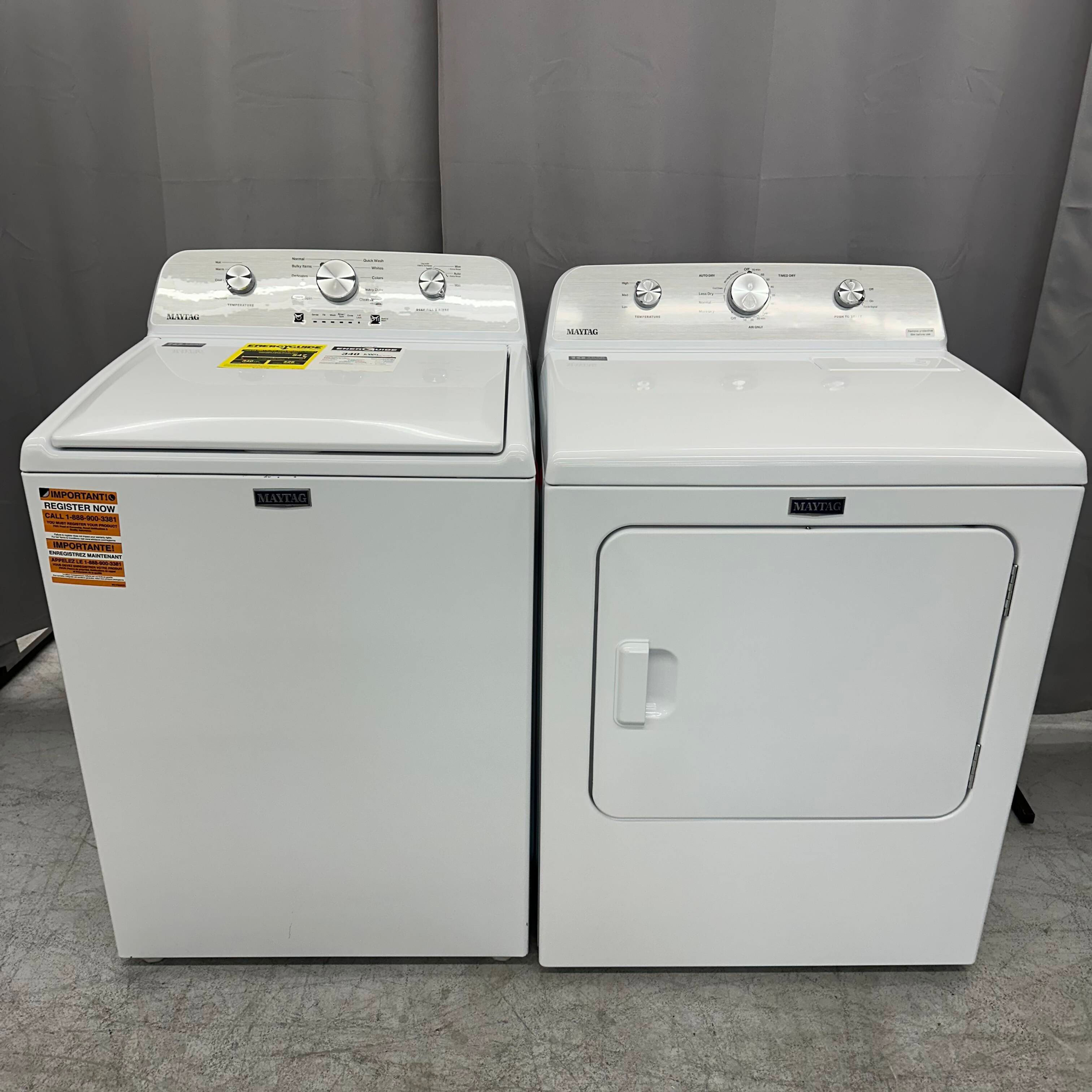 Maytag MVW4505MW2 MED4500MW Washer Dryer Set