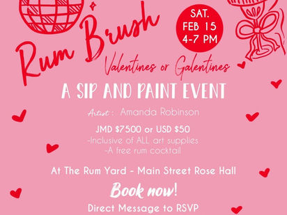 Unleash Your Romantic Creativity with your Partner at Rum Brush: Sip & Paint at The Rum Yard