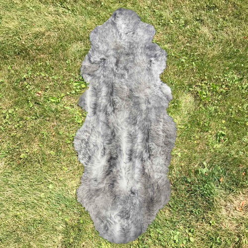 Australian Sheepskin Double Charcoal Tip 2'x6' 99 Chesterfield Leather