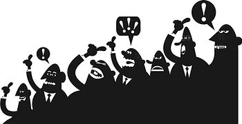 People shouting clipart