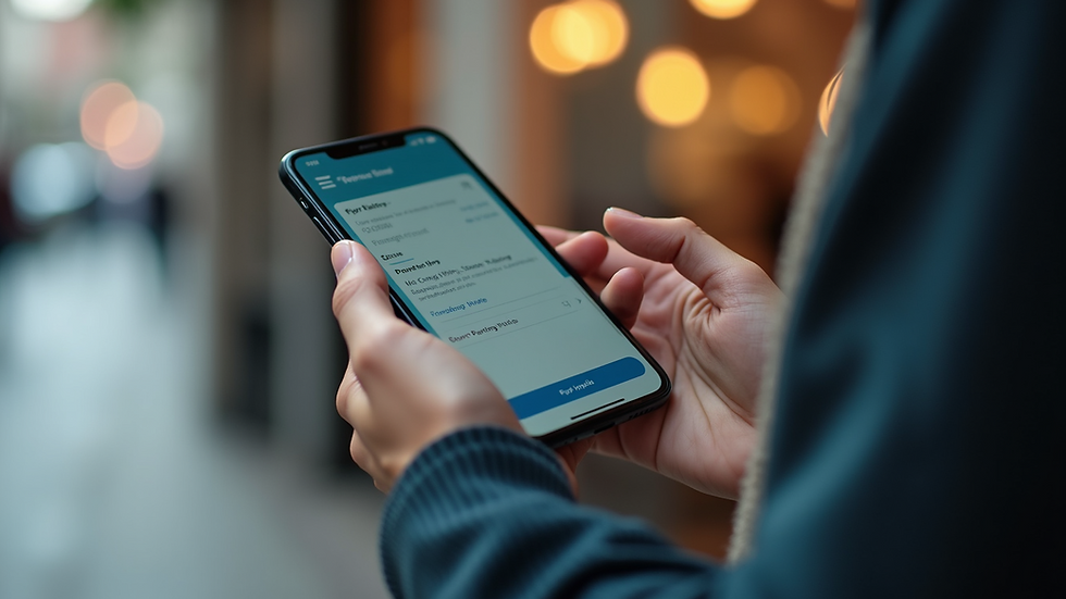 Close-up view of a smartphone displaying a mobile payment app