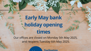 Early May bank holiday opening times