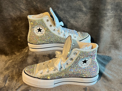 Bling Sneakers Gold Bedazzled Converse Converse Shoes Brand New