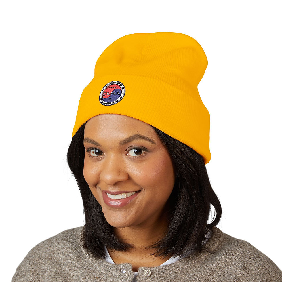 Thumbnail: Embroidered NASA Logo Cuffed Beanie — Classic White Knit Hat