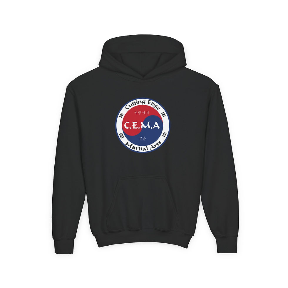 Thumbnail: Martial Arts Youth Hoodie — C.E.M.A. Cutting Edge Emblem
