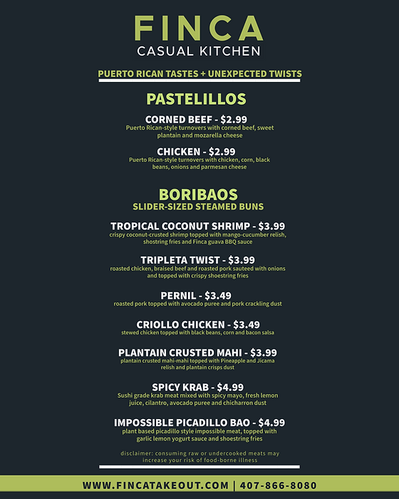 menu finca casualkitchen