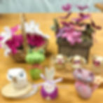 体験いただけるまゆ人形やお花