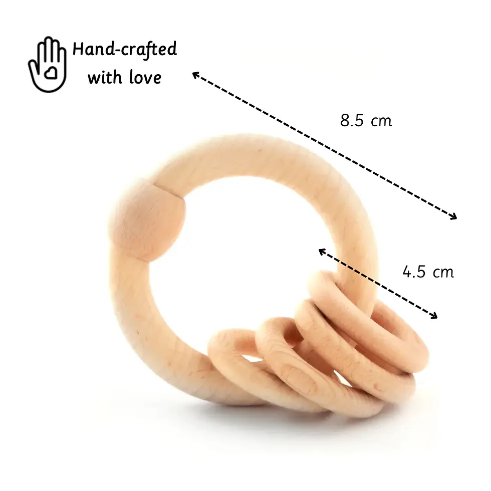 Thumbnail: Ariro's Wooden Rattle – Circular natural