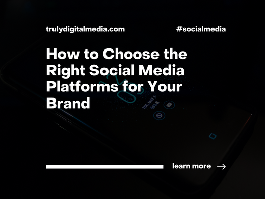 How to Choose the Right Social Media Platforms for Your Brand