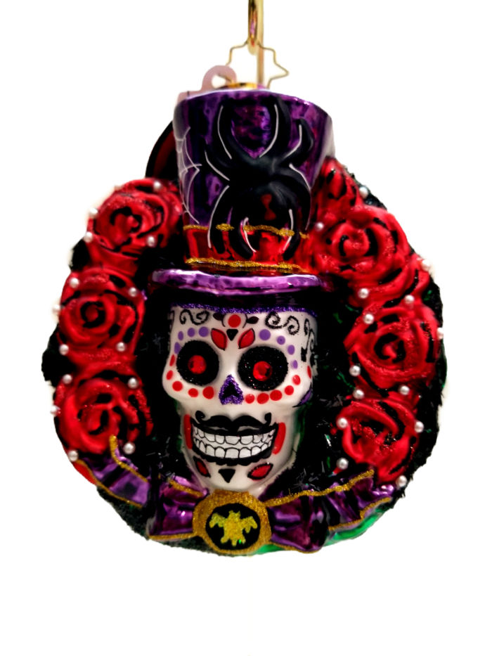 Radko #1021076 Spooky Skull Wreath - 2021