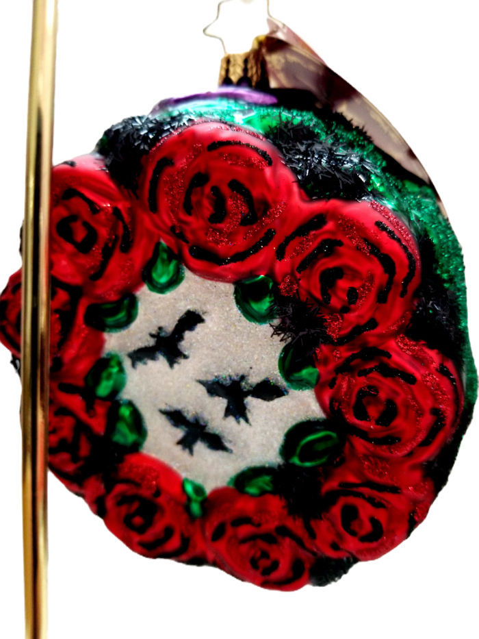 Thumbnail: Radko #1021076 Spooky Skull Wreath - 2021