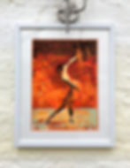 Framed in situ detail of ballerina study. Limited edition giclee art print on archival paper. Signed by Phil Davis