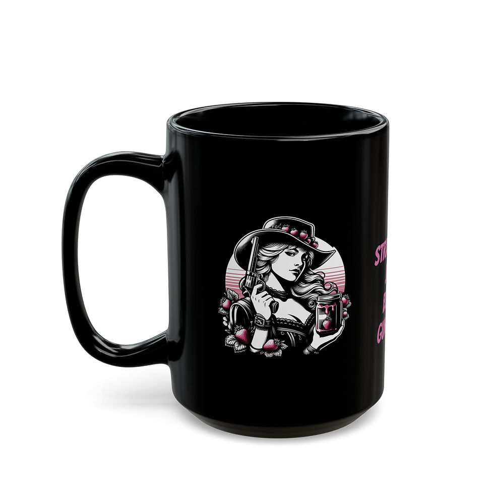 Thumbnail: Strawberry Jams Black Mug 11oz & 15oz
