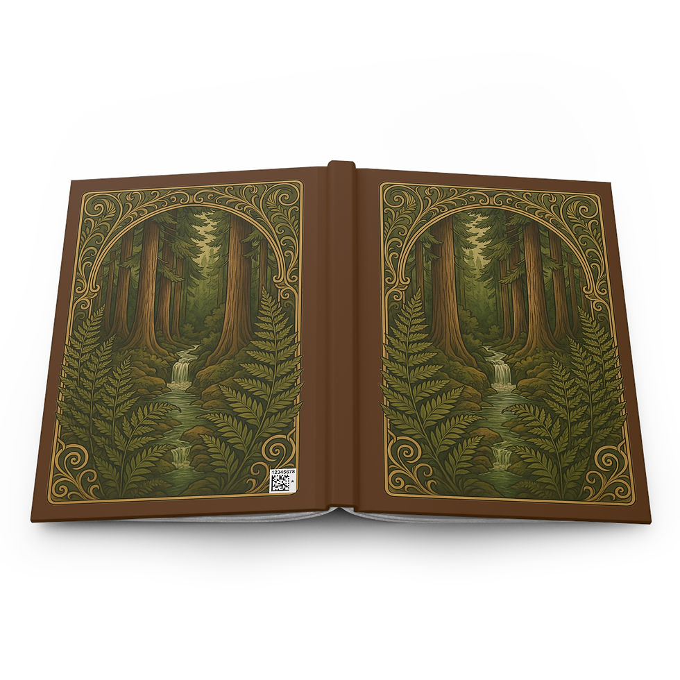 Thumbnail: Hardcover Journal Ferns Art Nouveau Redwood Forest