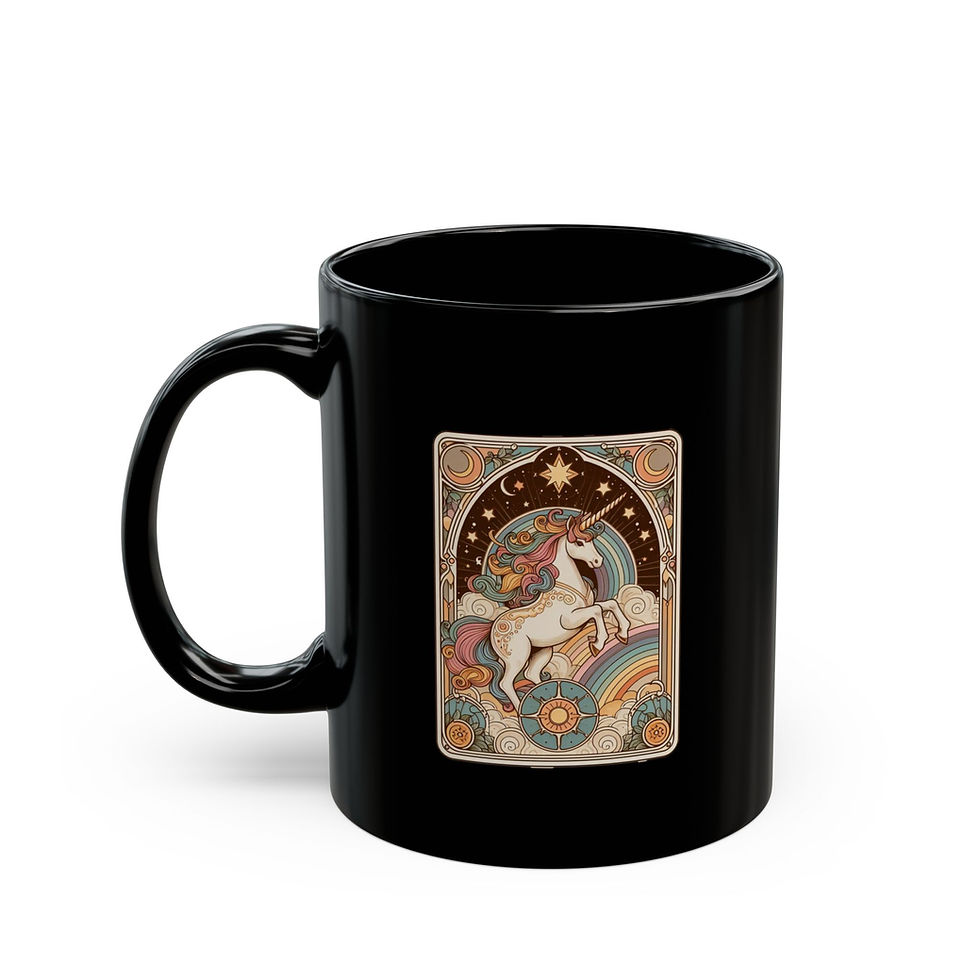 Thumbnail: The Unicorn Black Mug 11oz & 15oz