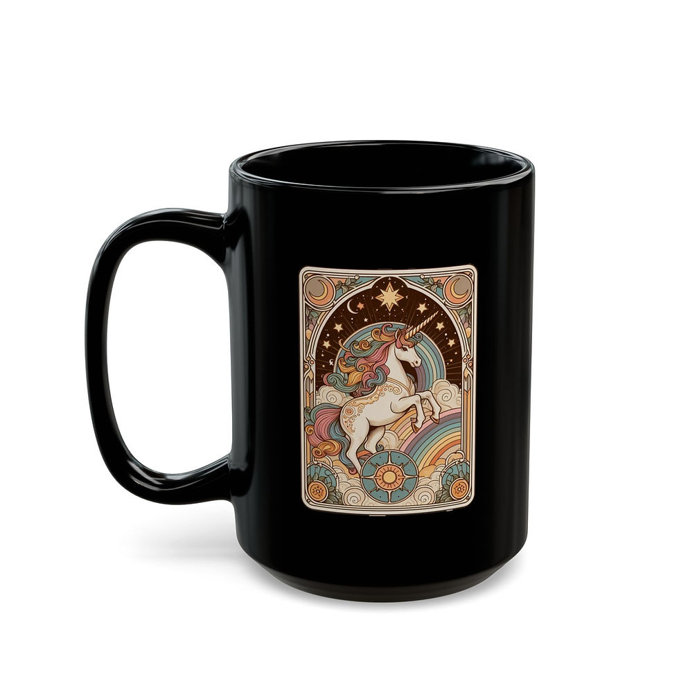 Thumbnail: The Unicorn Black Mug 11oz & 15oz