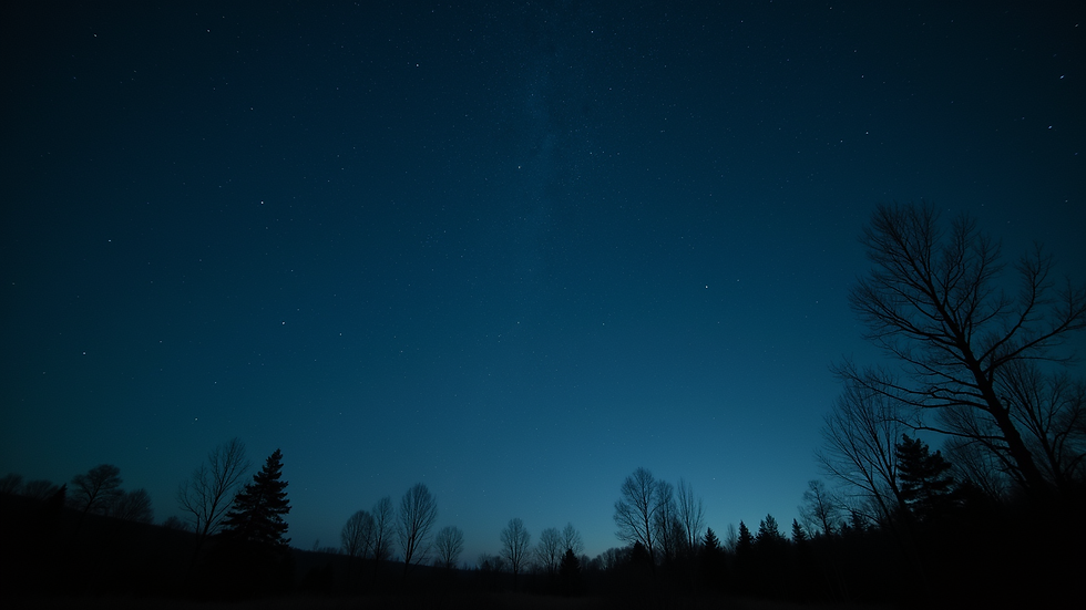 Eye-level view of a starry night sky
