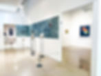 Installation view of artwork by Adam Silverman, Pamela Smith Hudson, and Maria Moyer