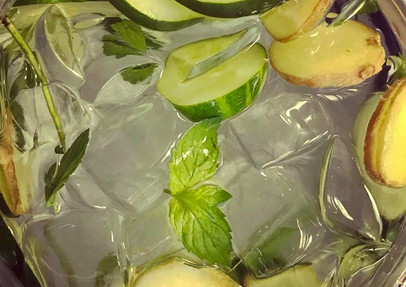 Fresh Infused Water | Cucumber Ginger & Basil