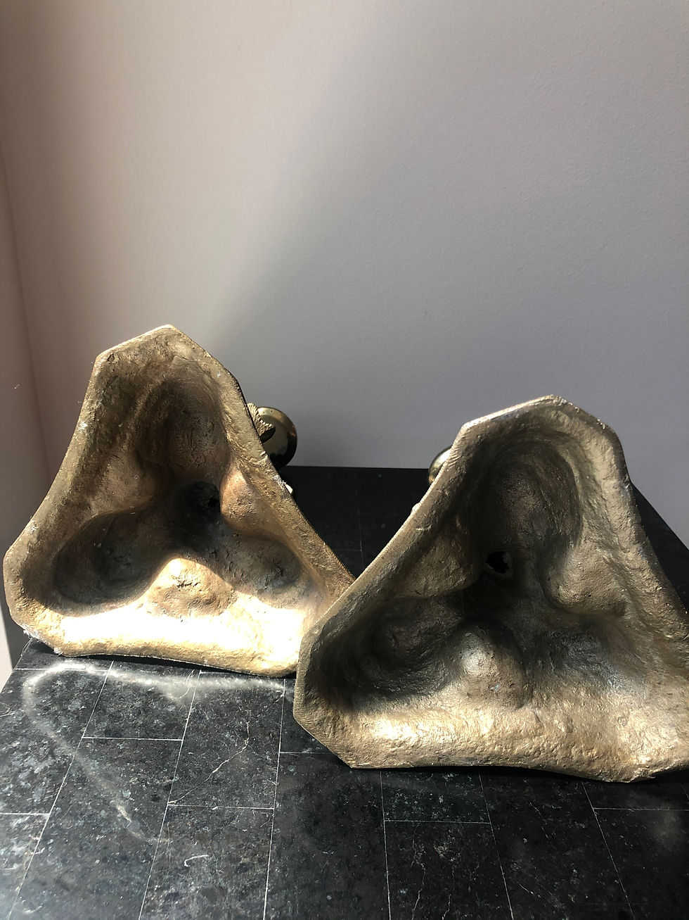 Thumbnail: Brass Dolphin Fish Candlesticks (Pair)