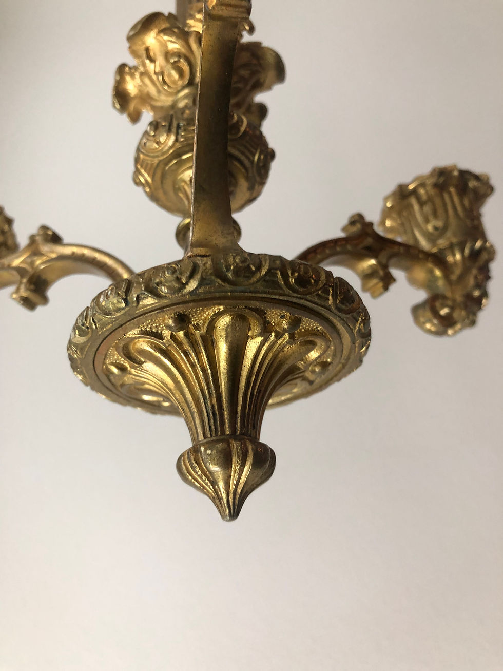 Thumbnail: French Regency Gilt Bronze Candelabra Chandeliers (Pair)