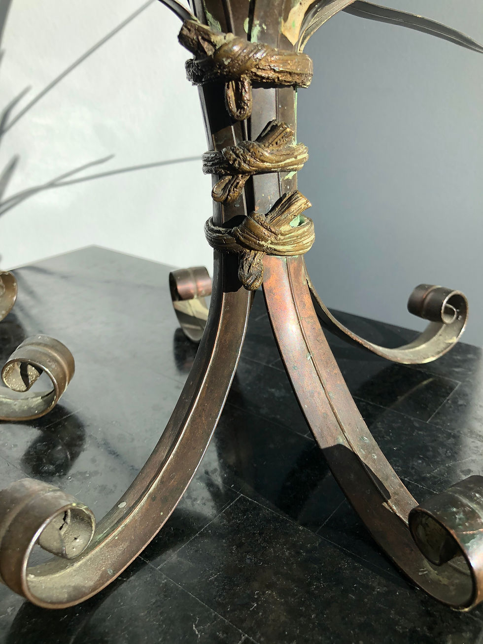 Thumbnail: Late 20th Century French Bronze Sheaf of Wheat (Pair)