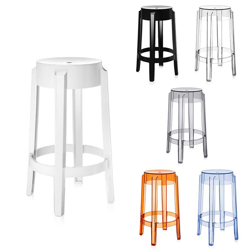 Thumbnail: Kartell Charles Ghost Stool (Set of 2)