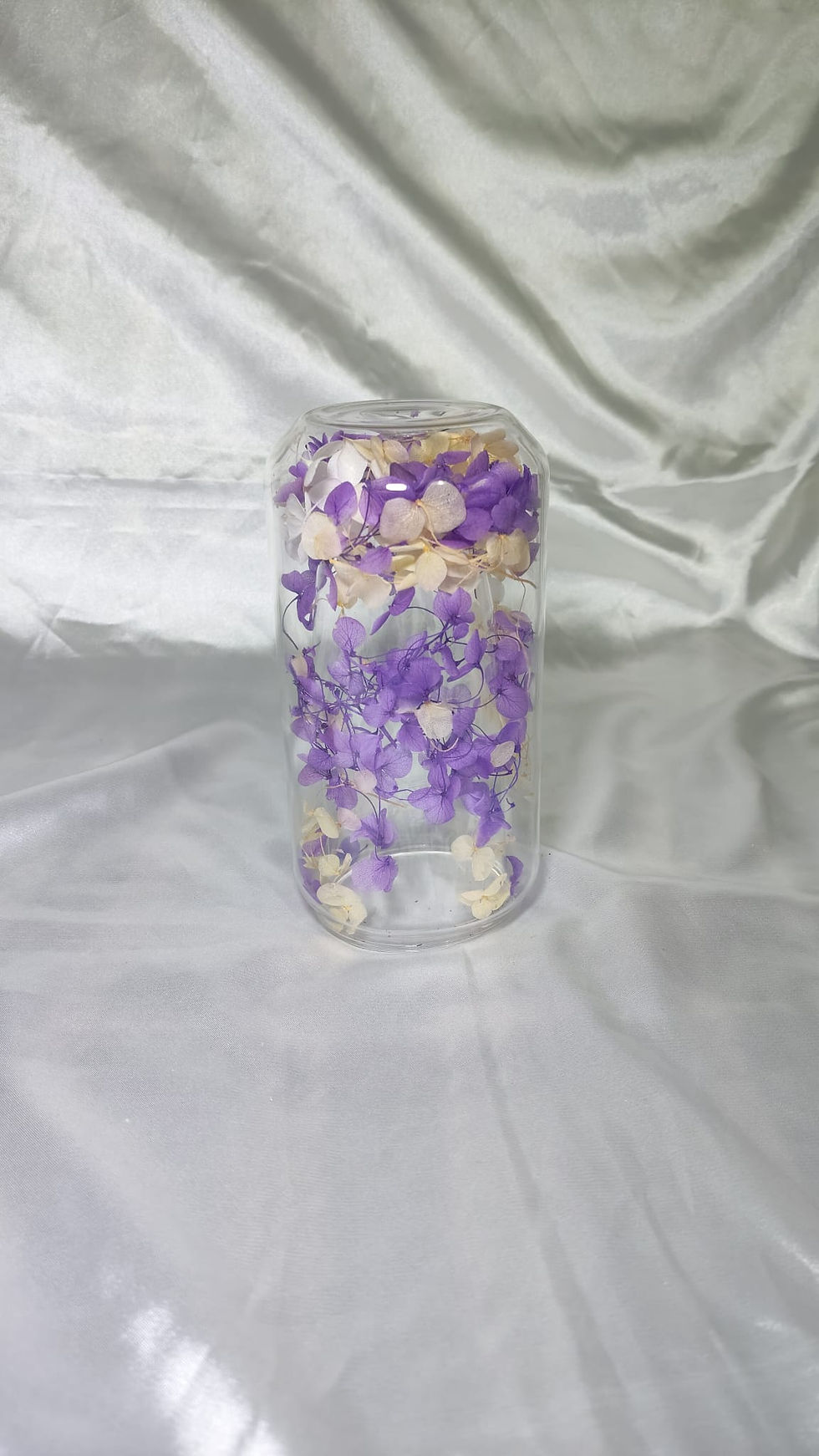 Küçük resim: Isıya Dayanıklı Çift Cidarlı Kurutulmuş Canlı Çiçekli Su Bardağı